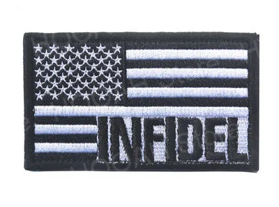 Infidel сильный патч Американский Флаг Тактический Infidel арабский боевой дух Мссб Мультикам лесной пустыни SWAT ACU крестоносца значок патчи - Цвет: Infidel G