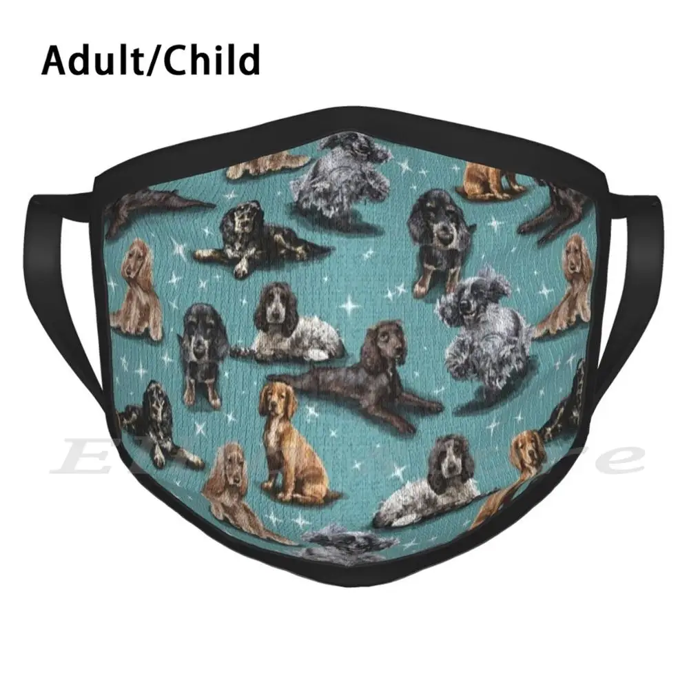 

The Cocker Spaniel Adult Kids Anti Dust DIY Scarf Mask Cocker Spaniel Springer Spaniels English American Uk Us Breed Dog Dogs