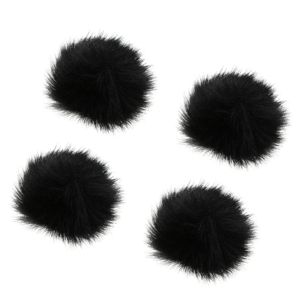 4xFurry ветровое стекло муфта петличный микрофон Lavalier Mic черный