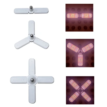 

24/36/48W LED Plant Growth Light 2/3/4 Leaf Folding Full Spectrum Lamp Phytolamp