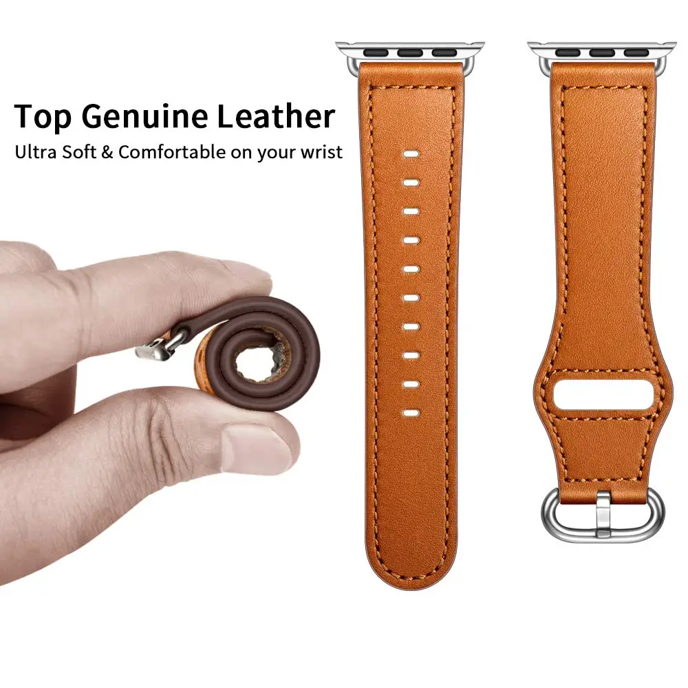Leather loop band For Apple watch strap Apple watch 5 4 3 2 1 44mm 40mm 5