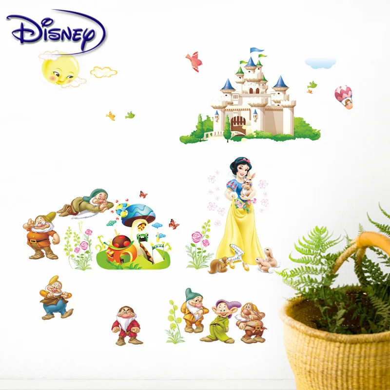 Disney милый мультфильм Белоснежка стикер Детская комната настенное уркашение для гостинной стикер