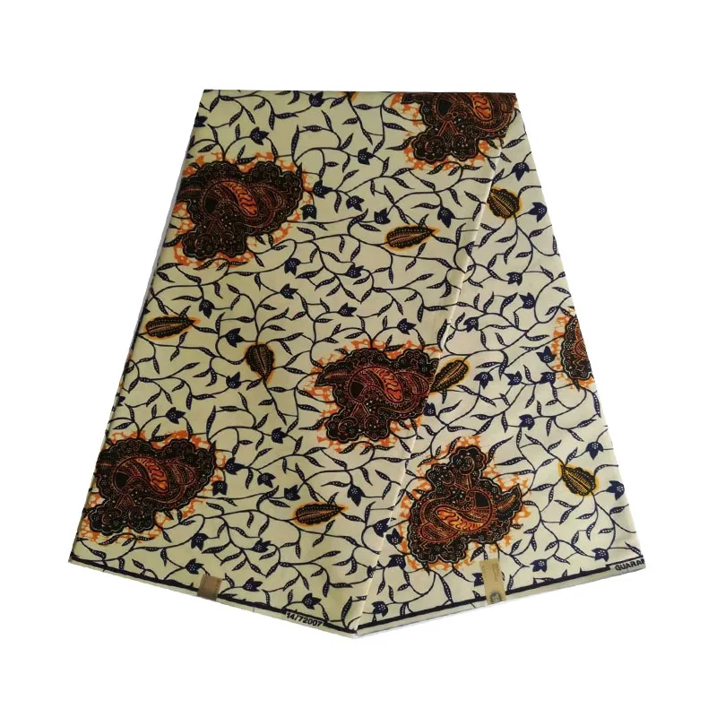 Африканский воск хлопок 6 ярдов/шт голландский воск оттиски для печати на ткани в Африке женское платье ткань свадебное мягкое V-L 654
