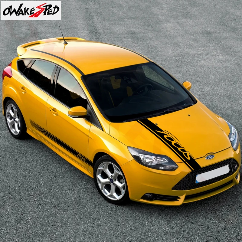 Декоративная наклейка для кузова автомобиля двери боковой юбки s Ford Focus 2 3 MK2 MK3