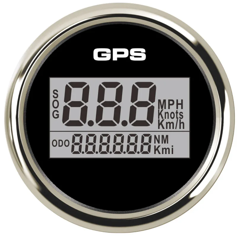 8 Color Light Морской мотоцикл gps Спидометр 0-999 узлов цифровая лодка Odometerfor Honda civic golf 4 52 мм автомобиль Speedo 12 В 24 В - Цвет: 8 Color Light