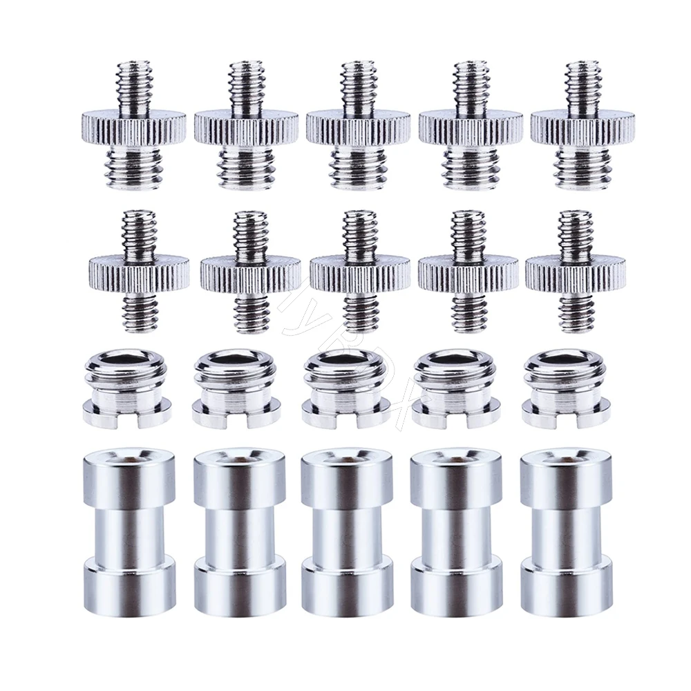 

1/4 inch and 3/8 inch adapter threaded screw adapter mounting kit for camera/tripod/monopod/ball head, universal bracket screw