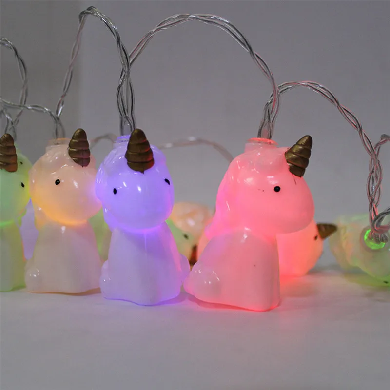

WENHSIN 1.5M 10Led Unicorn Lamp Battery Powered Colorful LED String Light Night Light Toy For Christmas Party Decorative Lamp 25