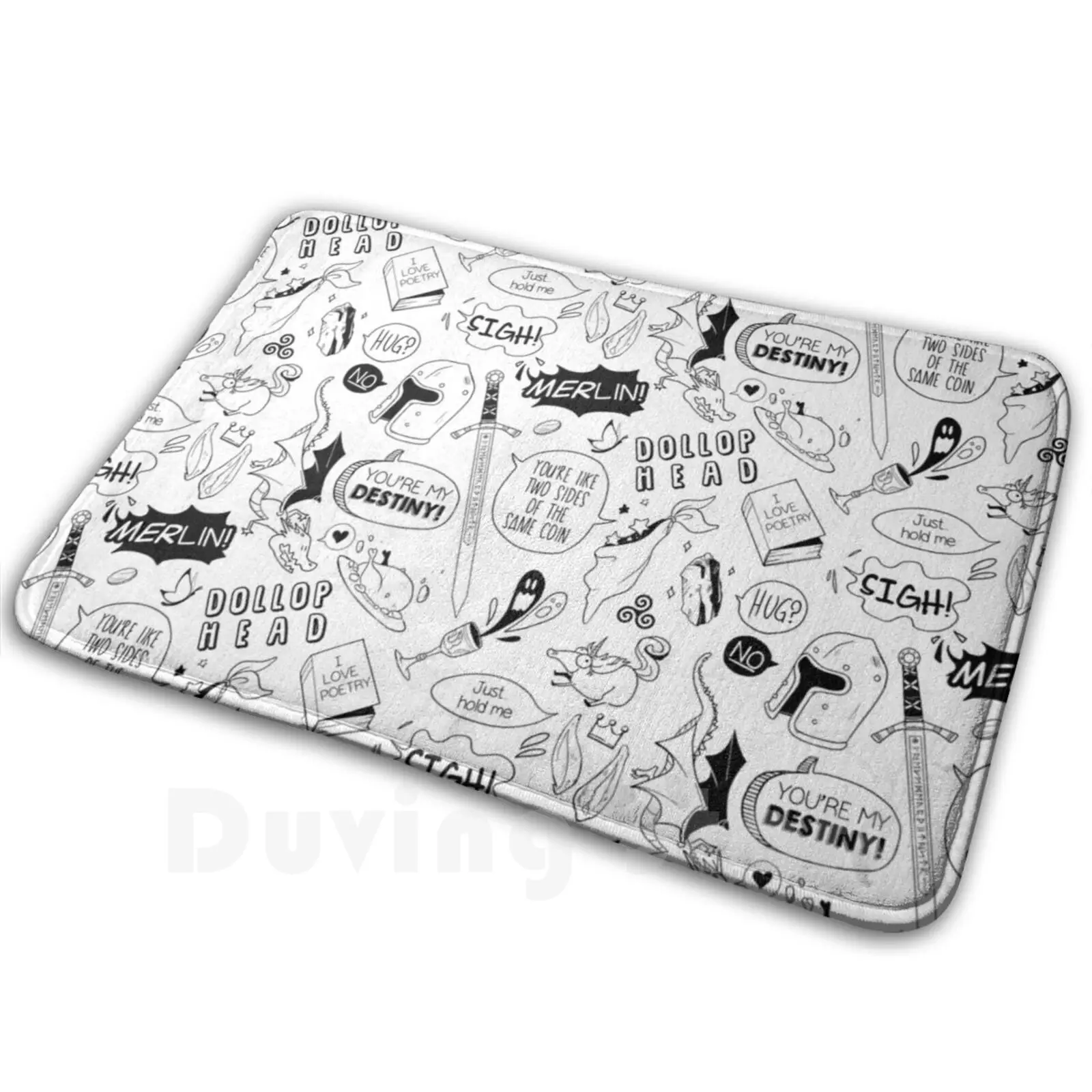 Merthur Pattern _ Merlin Mat Tappeto Tappeto Antiscivolo Tappetino S Camera Da Letto Merlin Merthur Arlin Emrys Merlino Colin Morgan