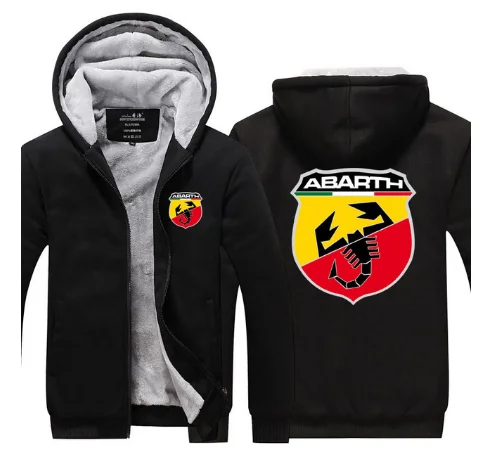 Зимняя мужская куртка худи утепленная для Abarth Толстовка стиль Модные Повседневные Пальто 11 g - Цвет: 5
