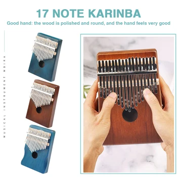 17 Keys Kalimba Musical Instrument Gift Acacia Wood Thumb Finger Piano Mbira Lightweight Portable Music Elements