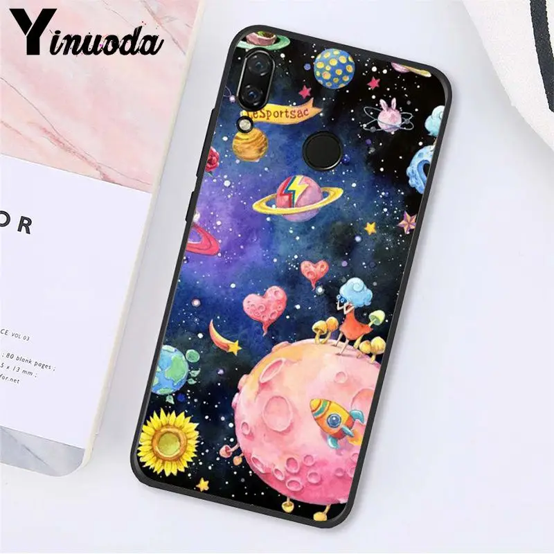 black with white moon stars space Cloud Girl Travel Plane