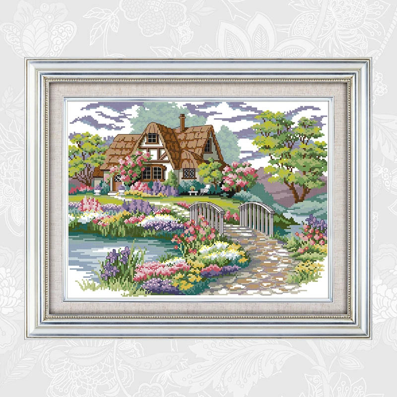 Joy Sunday Dream House картины Счетный напечатанный на Canvas14CT 11CT китайские наборы для вязания вышивка крестиком
