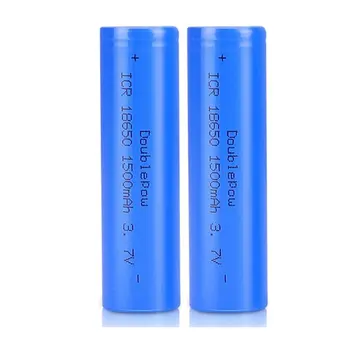 

18650 rechargeable battery flat head 2 packs 1500mah strong light flashlight 3.7V lithium battery lithium ion