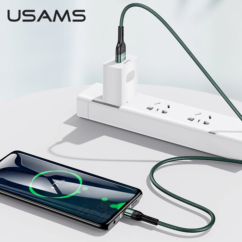 USAMS Type C зарядный кабель для телефона Usb Huawei Mate 30 P30 P20 Xiaomi Samsung Galaxy c передачи