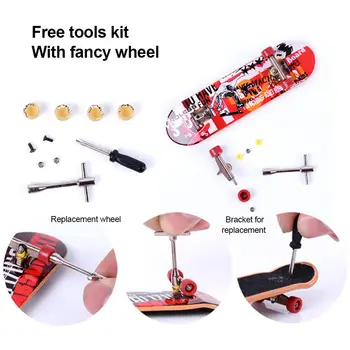

Finger Skateboard Professional Fingerboard Mini Finger Toys With Replacement Wheel And Tools For Kids As Gifts Color Random #1