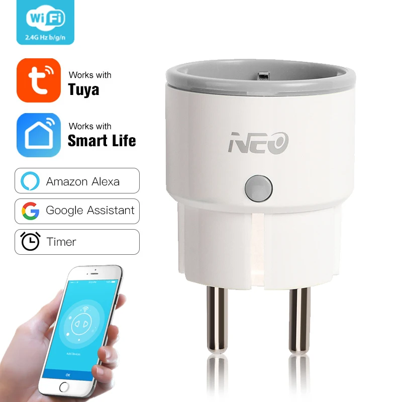Умная Мини-розетка Tuya с поддержкой Wi-Fi 16 А | Обустройство дома