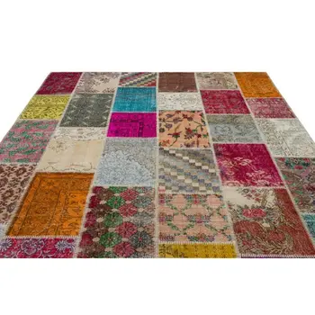 

Handmade Natural Vintage Patchwork Area Rug 246x308 Cm-8'1''X10'1''