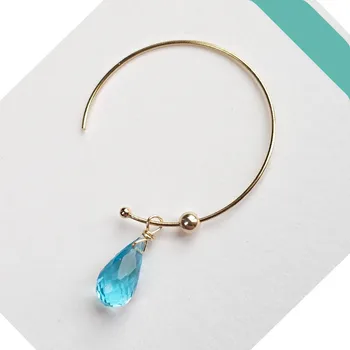 

2pcs 14K gold-filled gold simple French ear hook ear hook large circle DIY jewelry earring accessories jewelry material