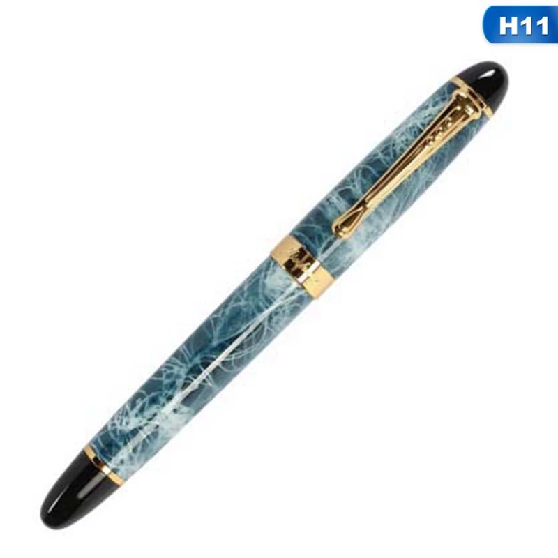 H11 Высококачественная металлическая Модифицированная каллиграфия Caneta, круглый корпус, Цветок, английская авторучка, канцелярские принадлежности, перьевая ручка - Цвет: H11