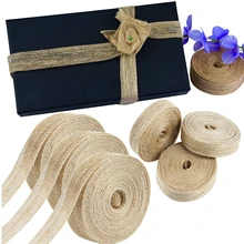 Aliexpress - 5M/Roll Natural Jute Burlap Hessian Ribbon Rolls Vintage Twine Hessian Rustic Wedding Party Decor DIY Gift Wrapping Hessian Tape
