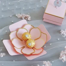 50 шт. на заказ элегантная уникальная бумажная коробка для конфет для шоколада подарочные коробки для свадьбы Детские Свадебные вечерние посылка оптом