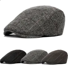 Новая шерстяная тканевая плоская кепка для мужчин и женщин, Весенняя шляпа в стиле Гэтсби, клетчатый берет, кепка Newsboy Boina, модная кепка для гольфа, регулируемый берет
