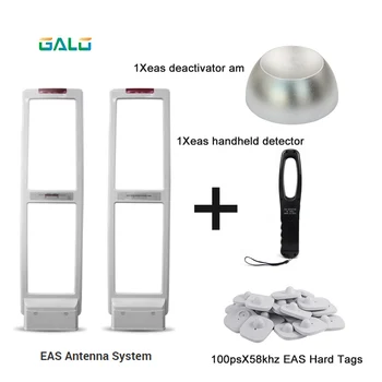 

Factory direct EAS security system clothing store induction alarm system, with hard tag label and deactivation tester