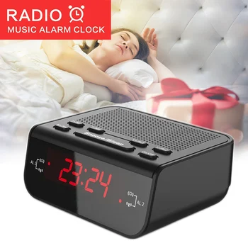 

Digital Dual Alarm Clock Radios with AM/FM Weather Forecast Humidity for Bedroom Office Table AC889