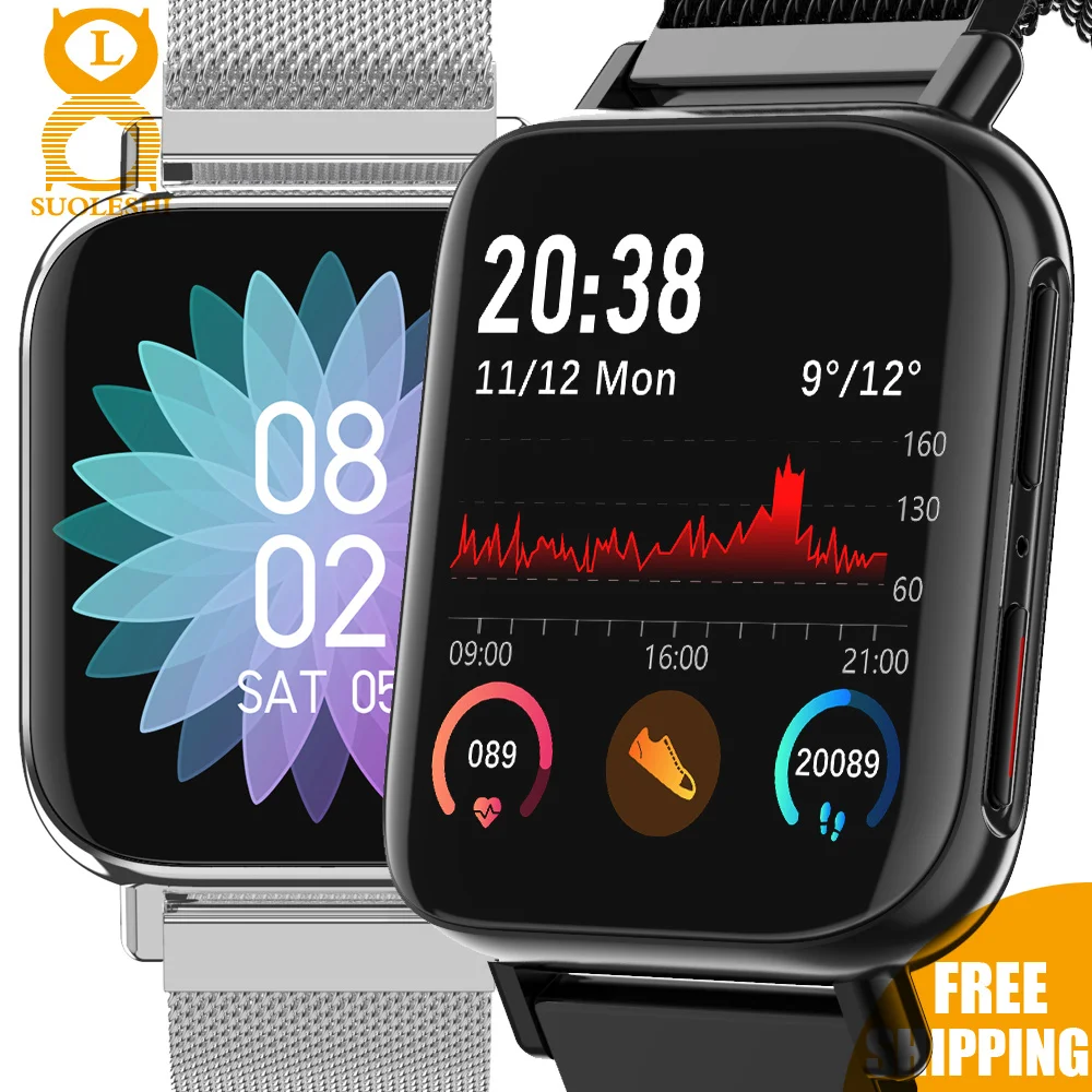 

Dial Call Smart Watch Men Women Curved Screen Full Touch Fitness Tracker Heart Rate Monitoring Sports Watches for Android IOS