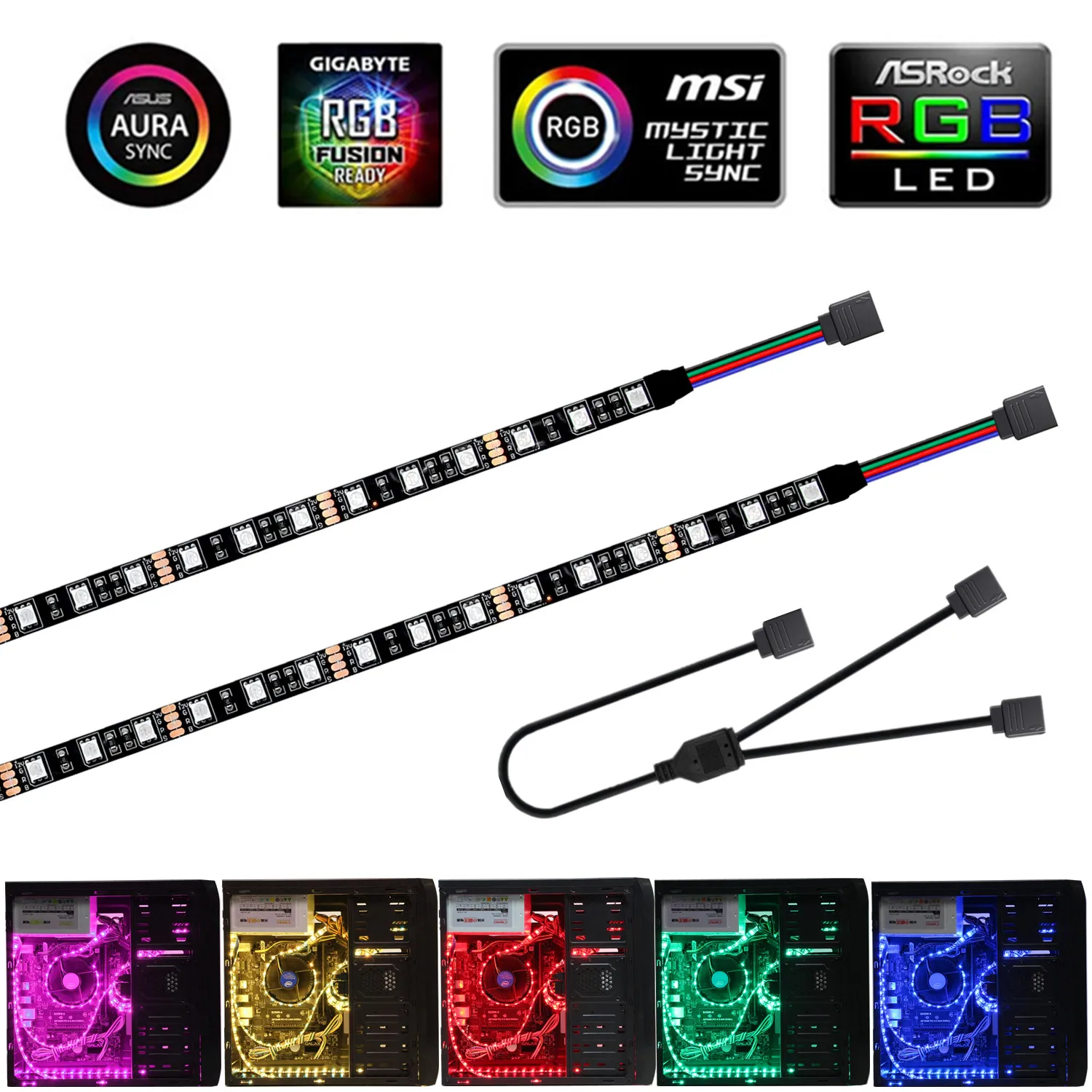 Светодиодная RGB лента 5050 для игр на ПК RGB-подсветильник ка материнской платы 12 В Aura