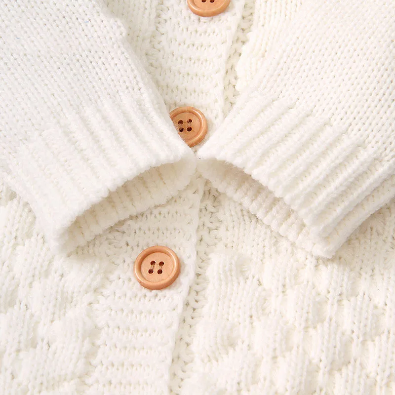 Боди для новорожденных мальчиков и девочек, осенне-зимний трикотажный комбинезон с капюшоном, теплый хлопковый комплект одежды для маленького ребенка