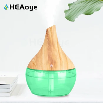 

7 Light Transparent Water Tank USB Air Humidifier Wood Grain Essential Oil Diffuser Ultrasonic Aroma Aromatherapy Mist maker