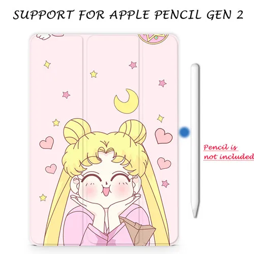 Милый Элегантный чехол Sailormoon для девочек, для 11-дюймового iPad Pro, Прочный Магнитный Тонкий Смарт-Чехол для iPad Pro 11 выпуска(3-го поколения - Цвет: cute girl