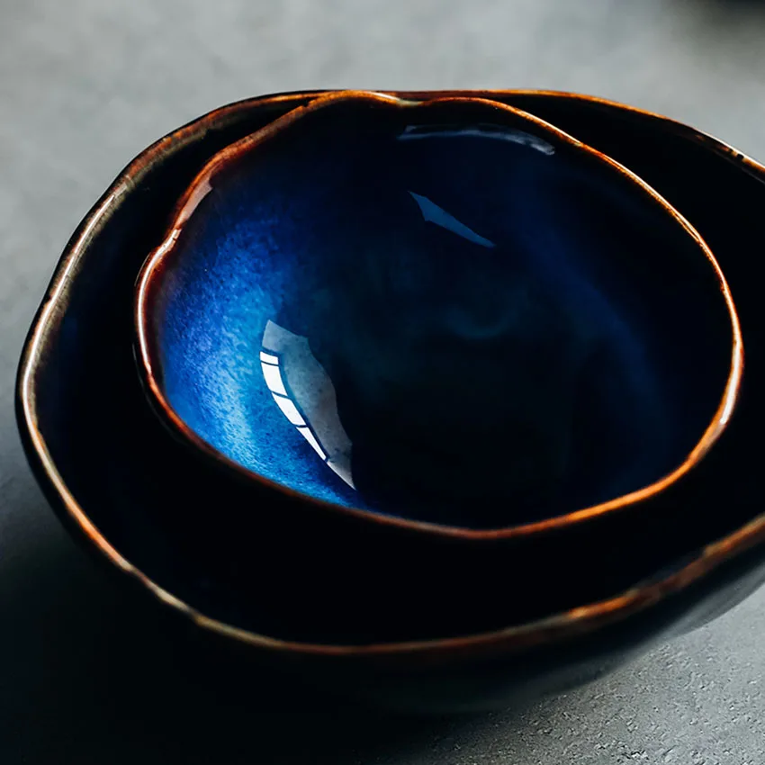 Irregular Salad Dish Bowl European Porcelain Deep Bowl Ceramics Pot Creative Tableware Noodle Dishes Set