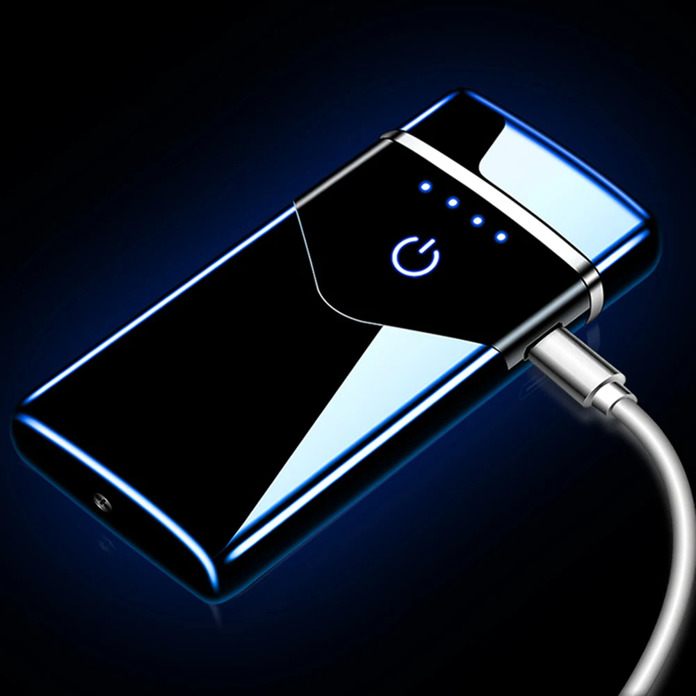 

Electric Lighter Fingerprint Induction Creative Electronic Lighter Usb Charging Windproof Lighter Cigarette Accessories