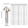 Free Shipping 4.5-50mm 3 flute 90 degree HSS M2 6542 Countersink Chamfering Tool drill bits for stainless steel aluminum alloy ► Photo 3/6