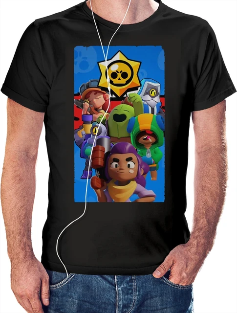 Camiseta con estampado de Brawl Stars para hombre, ropa para juego, juego,  Cuervo, Machete, Leon - AliExpress