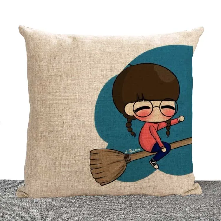 Customized Anime lover pillow cover, cartoon couples Valentine's Day gifts throw pillow case Square Throw Pillowcase wholesale - Цвет: E