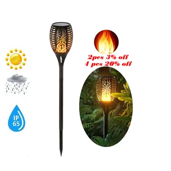 

Solar Flame Light Flickering IP65 Waterproof LED solar garden lights lawn ground lamps Light Control Dance Flame Design Outdoor