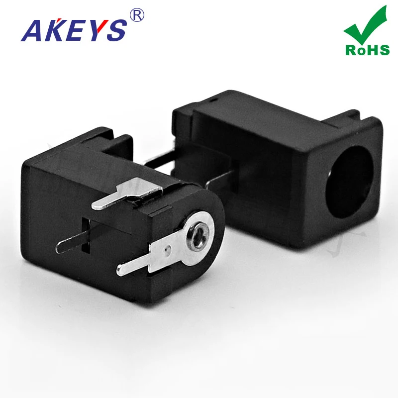 

15PCS One-button DC-005 socket 13.4*8.9MM high temperature DC interface power supply base three-legged straight plug