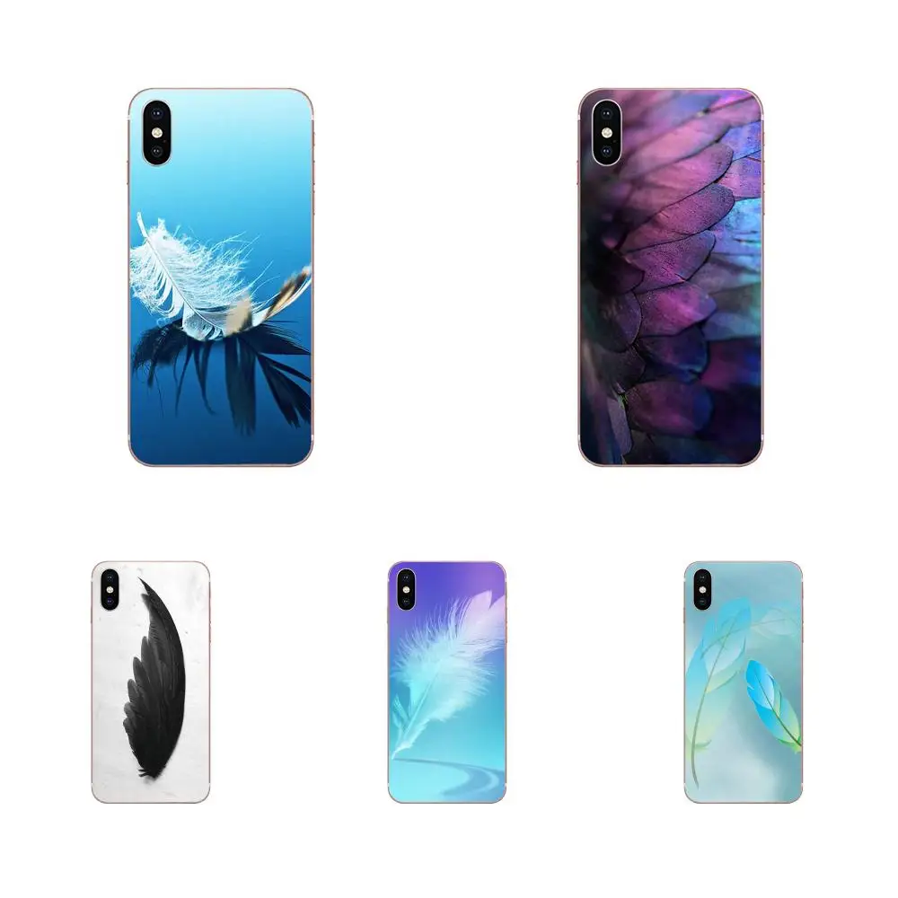 Soft Custom Phone For Xiaomi Redmi Mi 4 7A 9T K20 CC9 CC9e Note 7 9 Y3 SE Pro Prime Go Play Cool White Feather On The Wood | Мобильные