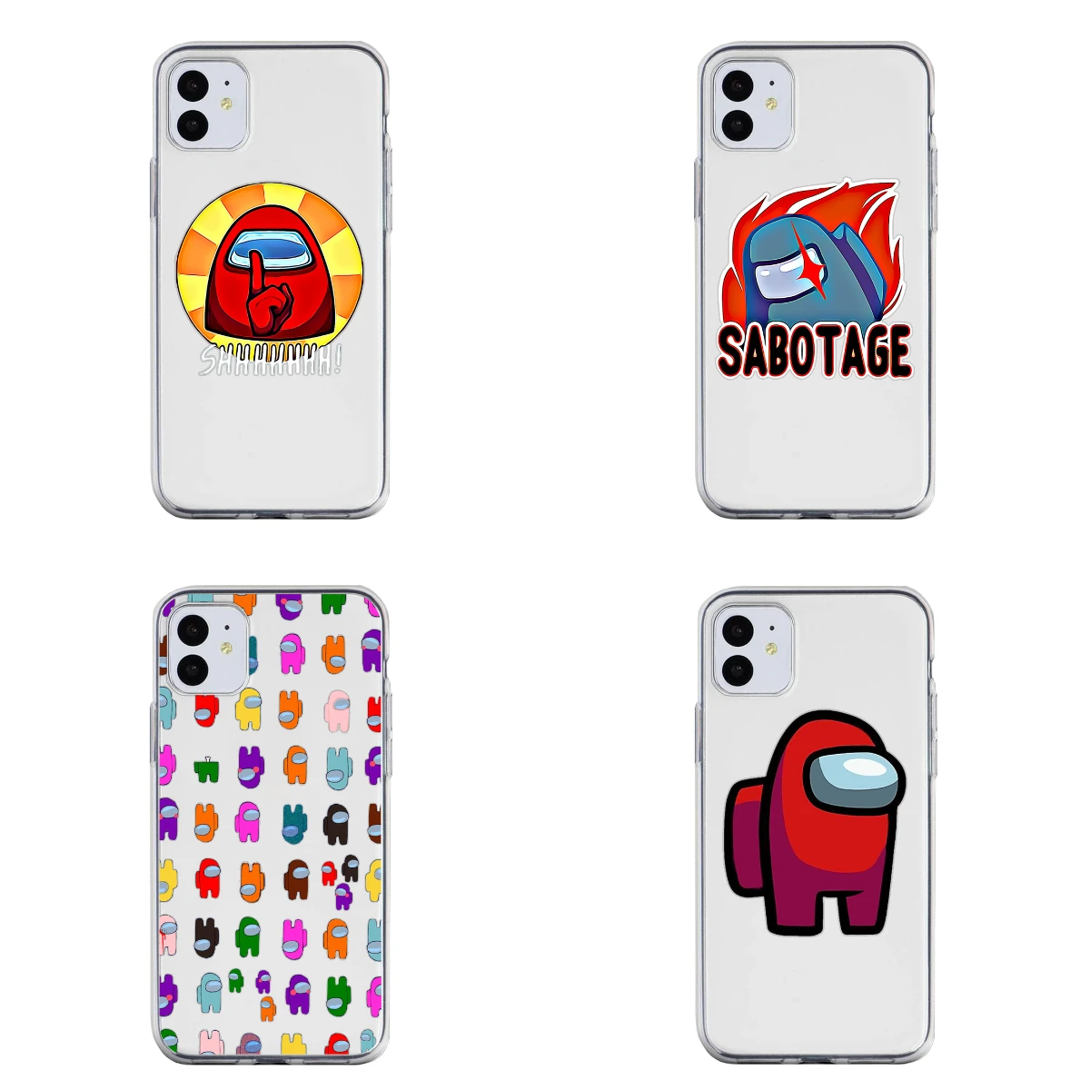 

Among Us Video Game Phone Case Fashion New Cover Transparent for Iphone 12 Mini 11pro Max Se2020 6 6s 7 8plus 5s 5 X XS XR Xsmax