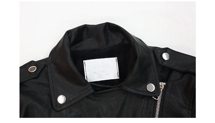 Children Plus velvet Pu leather jackets autumn winter new letter print fashion leather coats for baby girl and boys kids