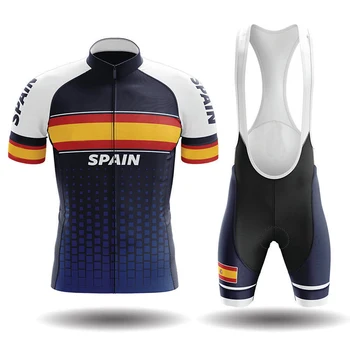 

2020 spain Summer Cycling Jersey Set Breathable MTB Bicycle Cycling Clothing Mountain Bike Wear Clothes Maillot Ropa Ciclismo