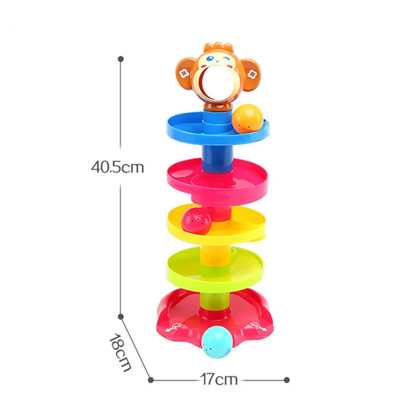 Детские вращающиеся игрушки-пазлы в виде башни, развивающие игрушки-колокольчики для детей 0-24 месяцев