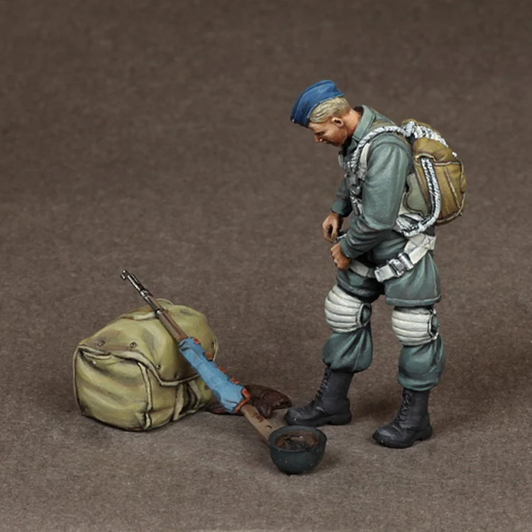1/35 шкала Неокрашенная фигурка десантника готовящаяся к снятию Коллекционная фигурка