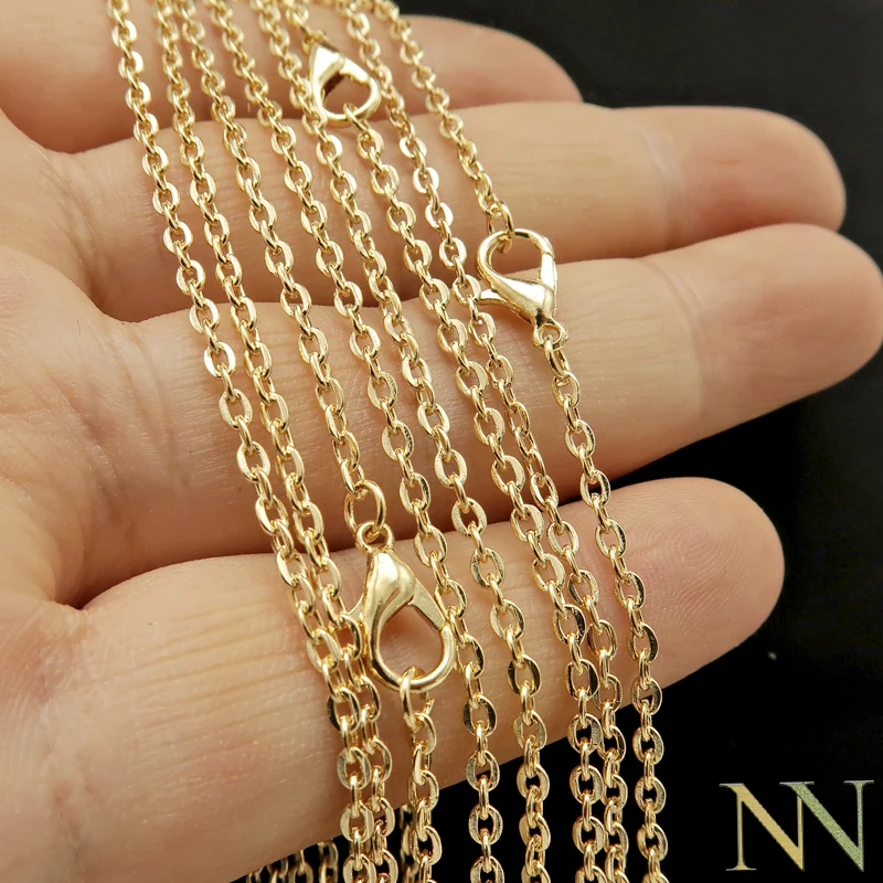 Gold Chain Necklace Cable Link 