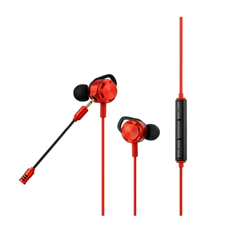 Наушники в ухо для zte Nubia Red Magic 3 3S Mars 3,5 мм Металл HIFI стерео с микрофоном наушник гарнитура fone de ouvido - Цвет: Red Magic headset
