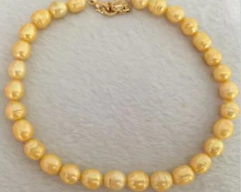 

elegant 12-13mm south sea baroque gold pearl necklace 18inch