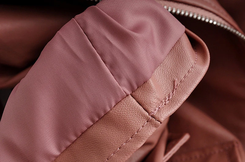 Pu Leather Bomber Jacket With Belt Women Irregular Neck Solid Outwear Zipper Coat Winter Pockets Long Sleeve Female Short Jacket